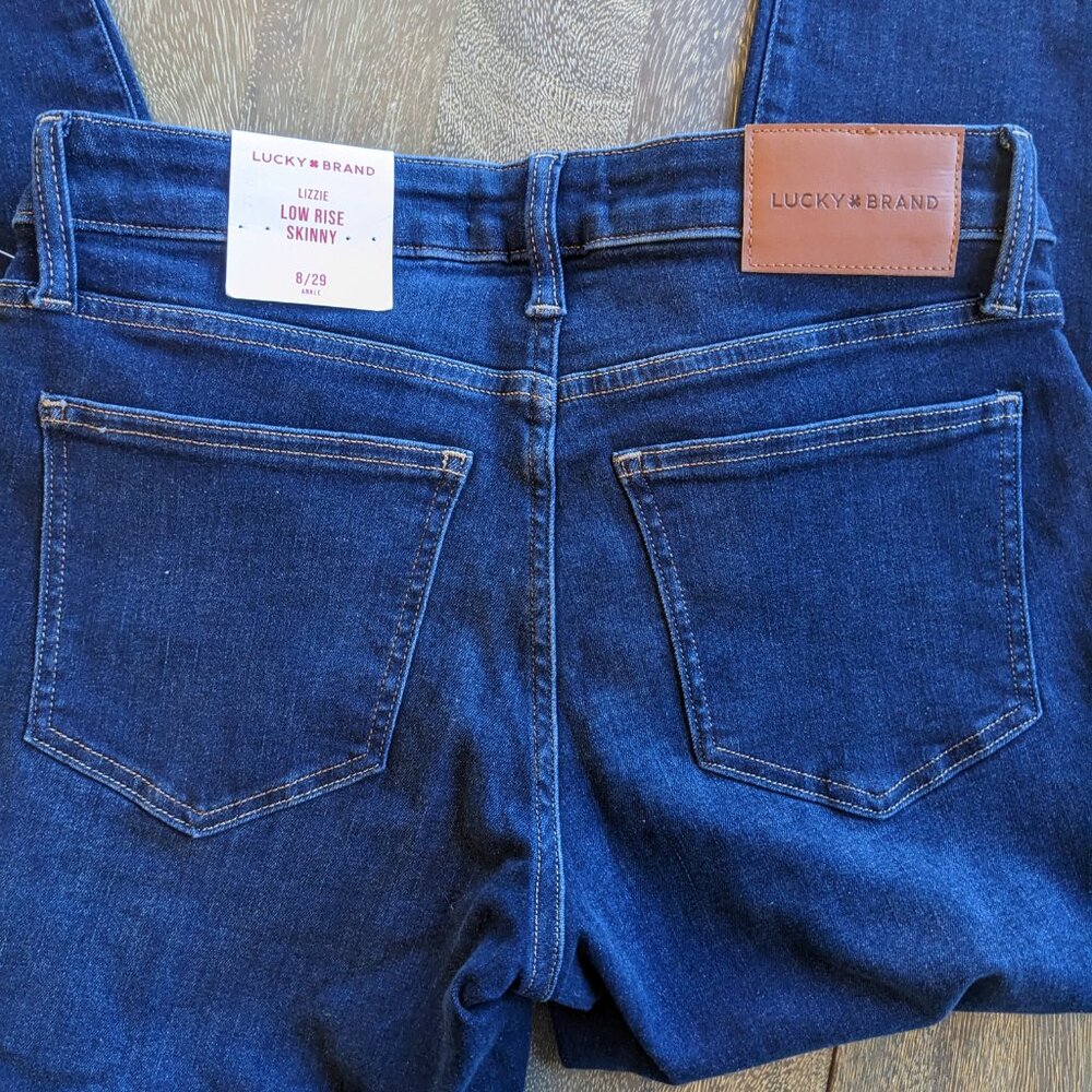 Lucky Brand Blue Denim Blue Jeans Lizzie Low Rise Skinny Size 8/29 - Picture 2 of 9
